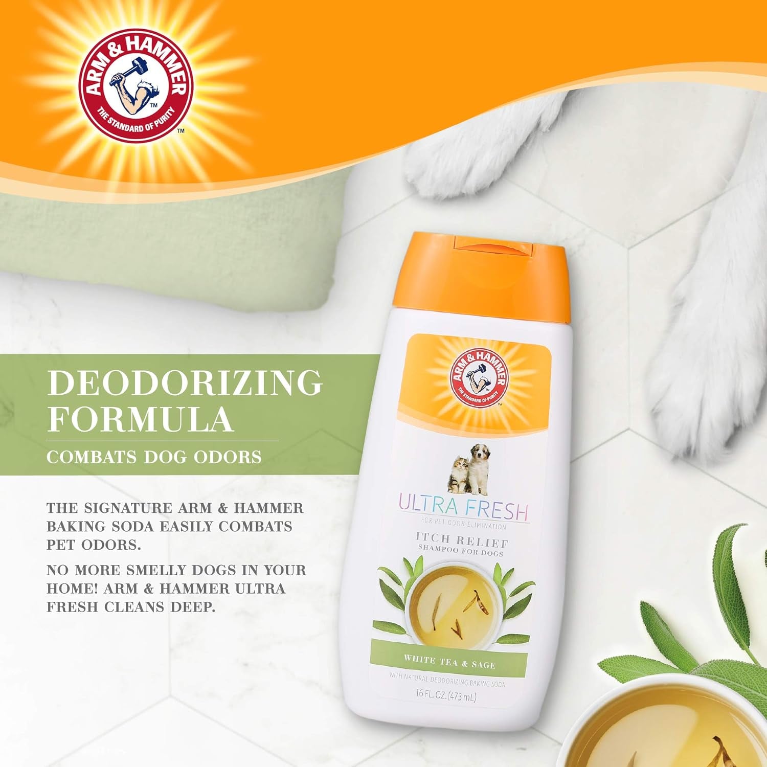 Ultra Fresh Dog Shampoos, Conditioners, and Sprays for Dogs |  Baking Soda Ingredient Helps Neutralize Bad Pet Odors for an Advanced Clean | Itch Relief Shampoo for Dogs