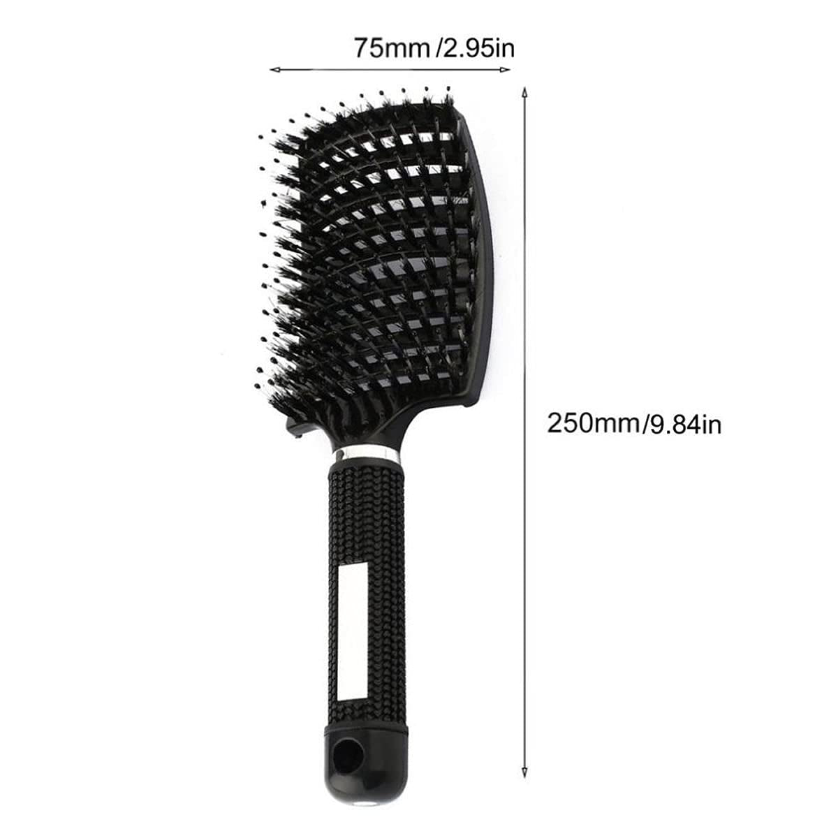 Boar Bristle Hair Brush 2 Pack, Detangling Brush, Vented Curved Hair Brush for Thick Curly Fine Wet Dry Long Hair,  Fast Dry No Tangle Hair Brush, Boar Bristle Brush for Women Men Kids (Gold)