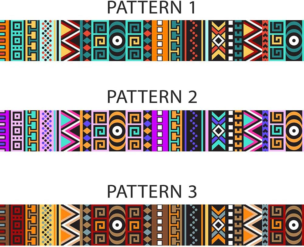 Tribal Dog Collar Aztec Pattern Adjustable Nylon Pet Collars for Small Medium Large Dogs Puppy (Pattern 1, Neck Fit 10"-13")