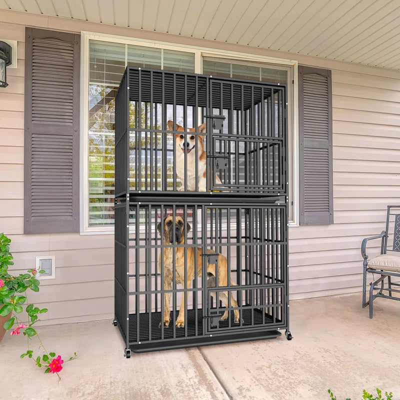 Stackable Heavy Duty Square Tube Dog Cage