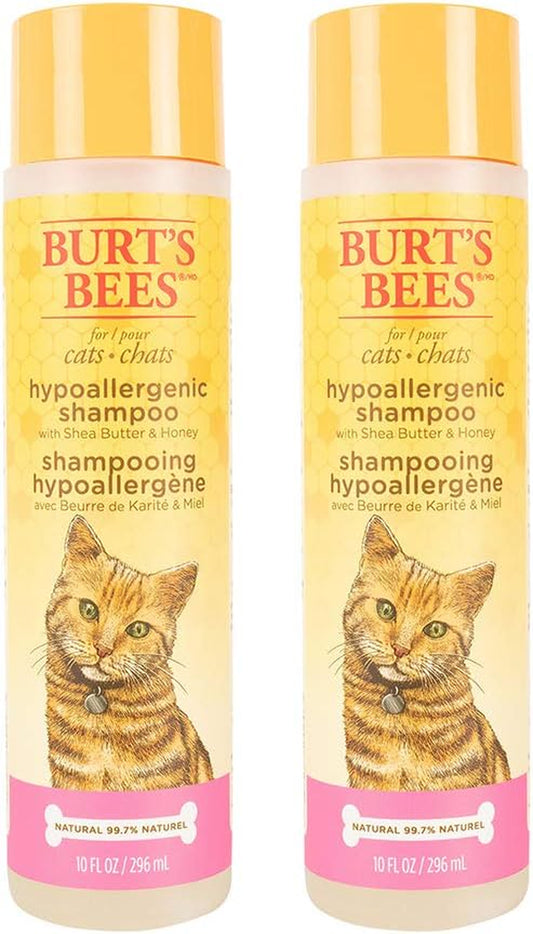 Cat Hypoallergenic Shampoo with Shea Butter & Honey | Moisturizing & Nourishing Cat Shampoo | Cruelty, Sulfate & Paraben Free, Ph Balanced for Cats - Made in USA, 10 Oz - 2 Pack