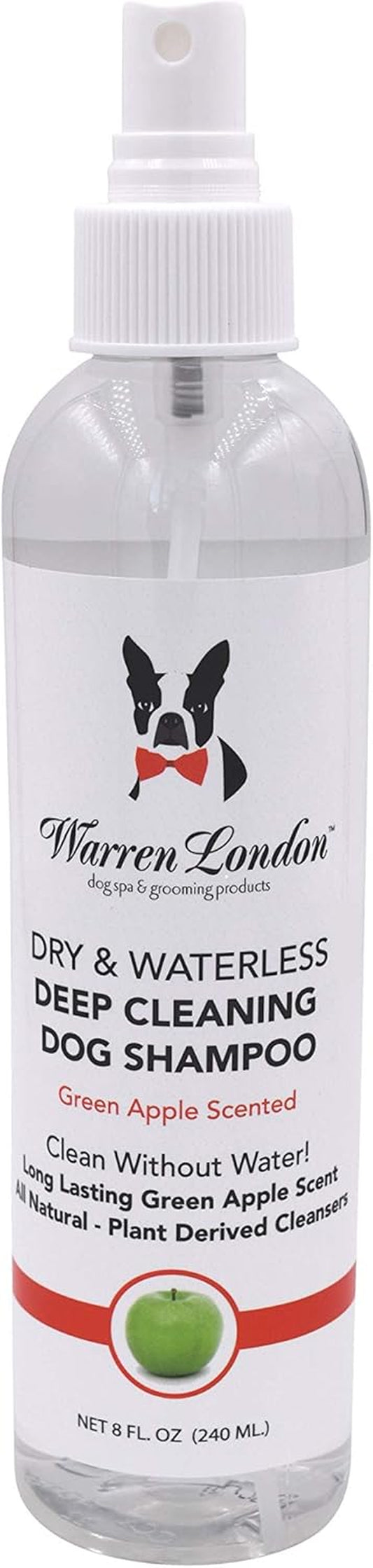 Dry & Waterless Shampoo for Dogs & Pets | No Rinse Dog Shampoo for Smelly Dogs | Waterless Shampoo Spray for Dogs | Made in USA | Green Apple Scent 8Oz