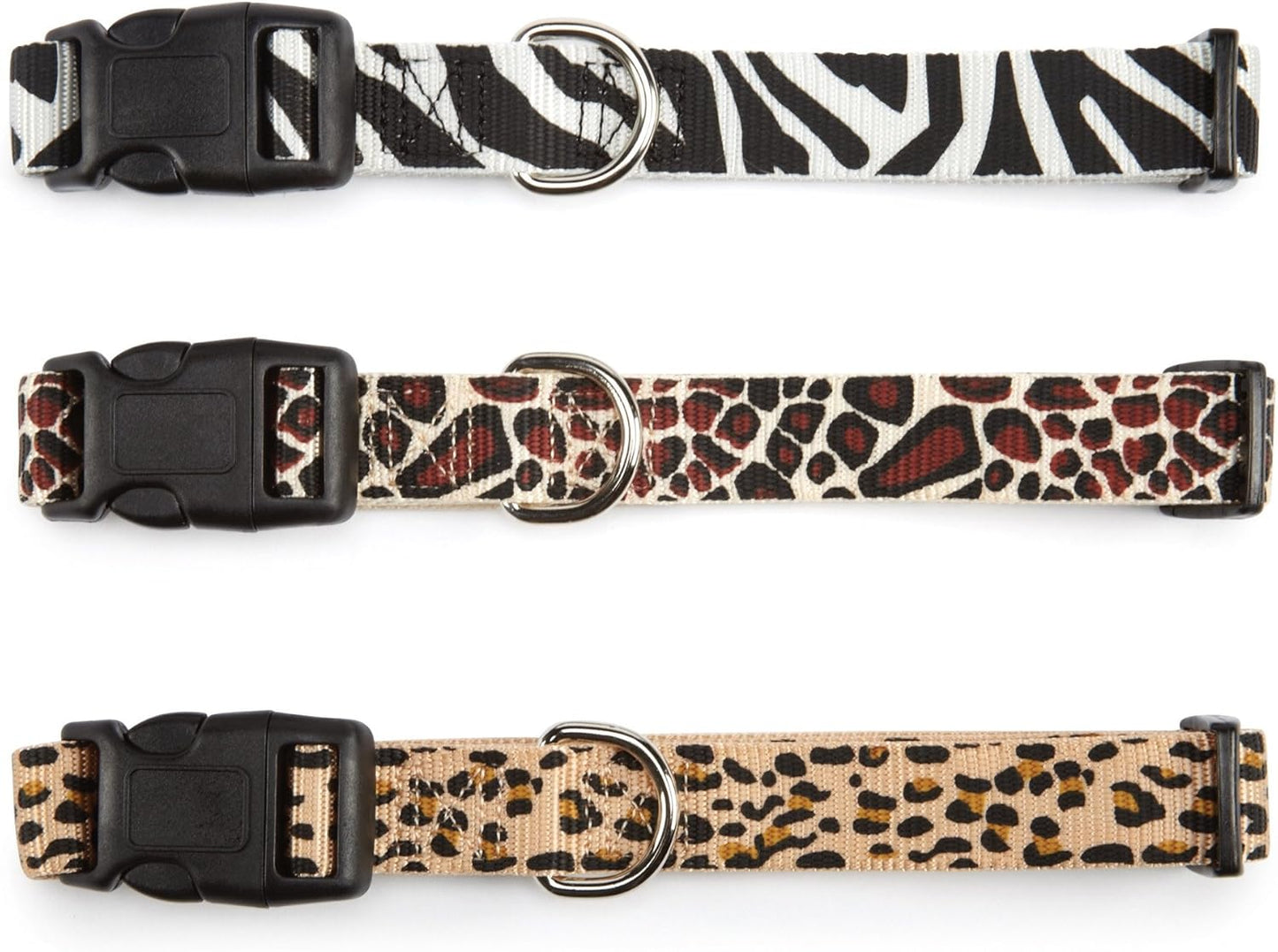 Cheetah-Print Nylon Dog Collar, 10–16 Inch